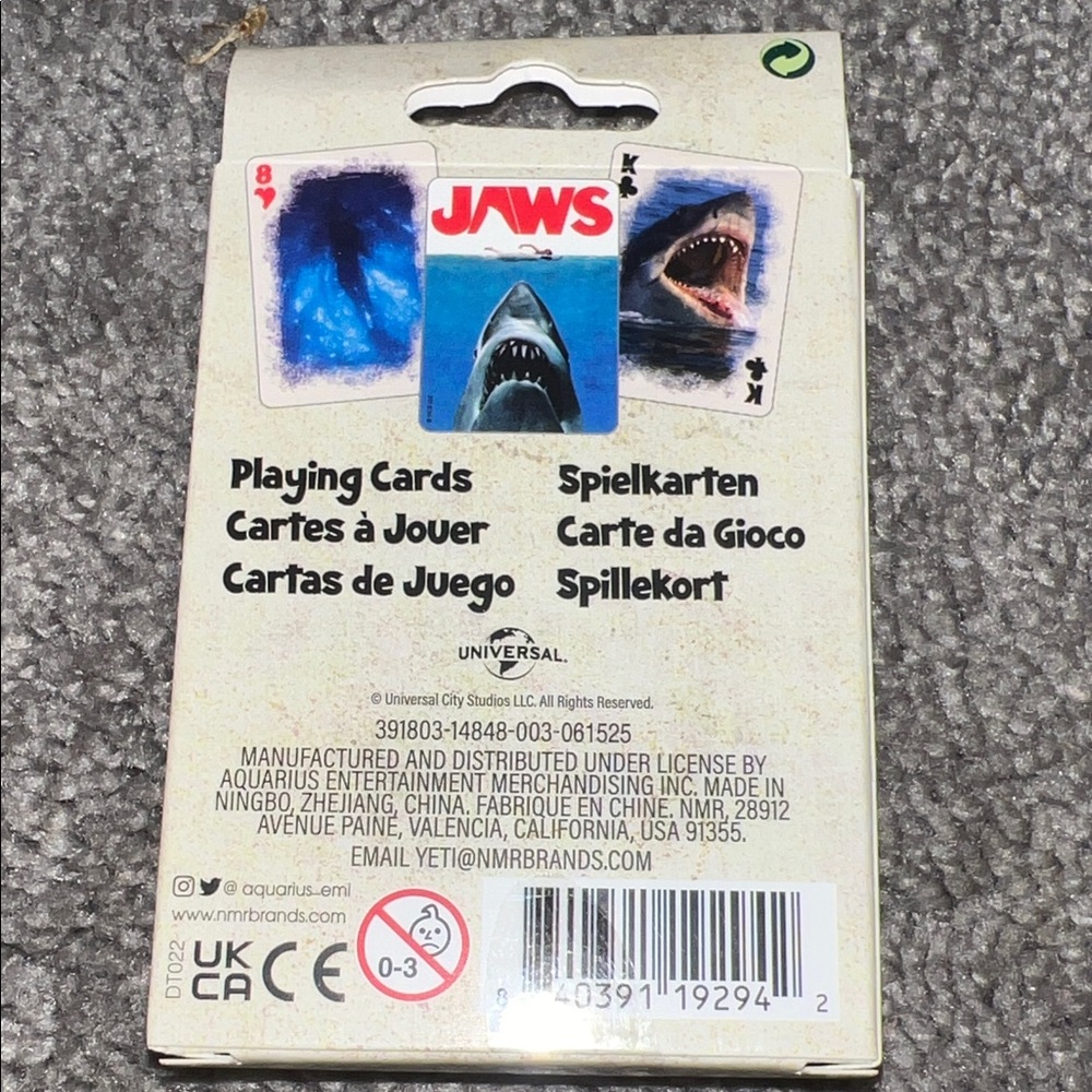 NEW - Jaws movie Playing Cards - Picture 2 of 2